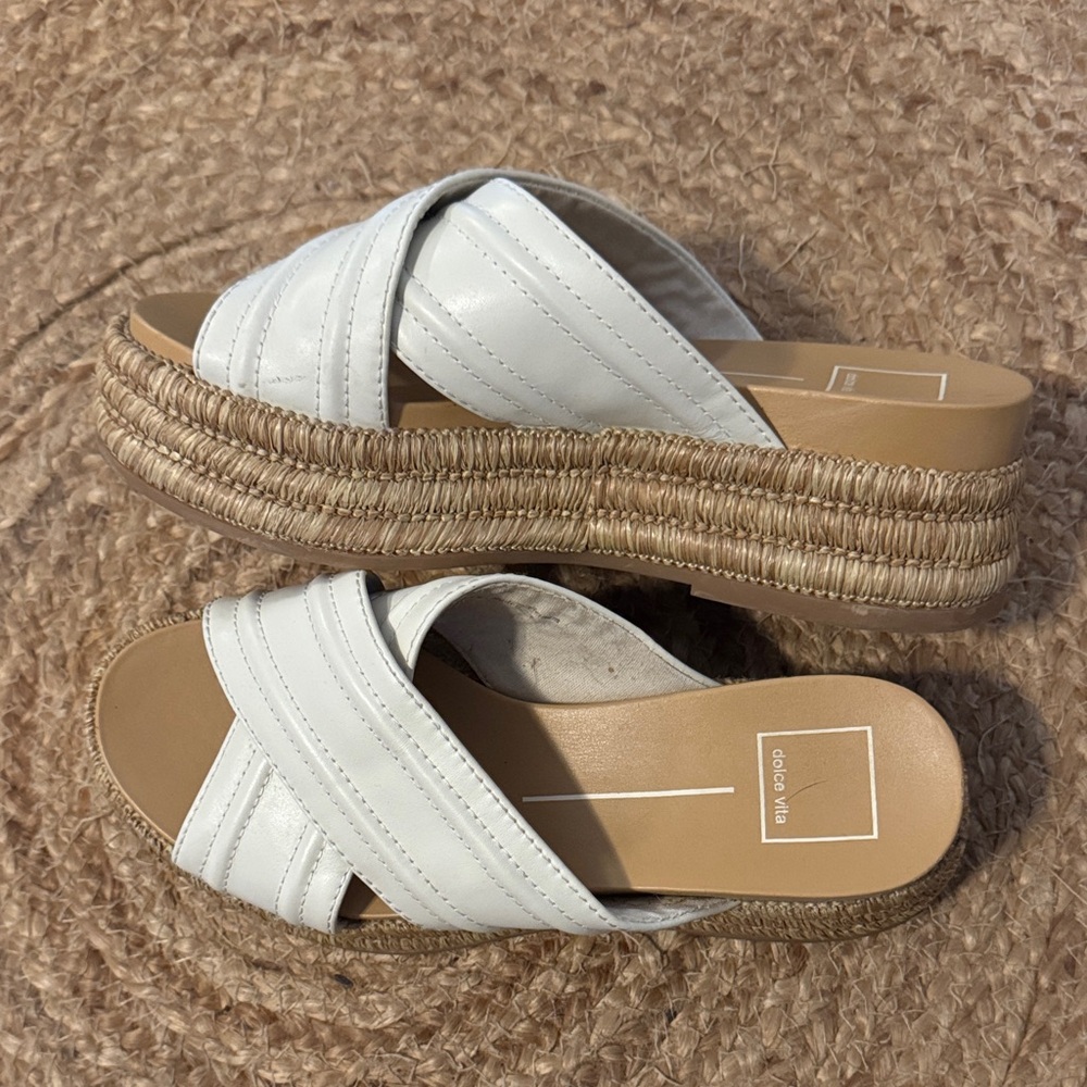 Dolce Vita Cream Espadrille Platform Sandals